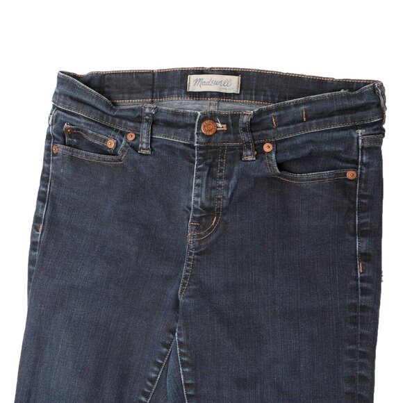 Madewell ALLEY Straight Jeans Mid Rise Slim Dark Wash Stretch Classic - Picture 6 of 11